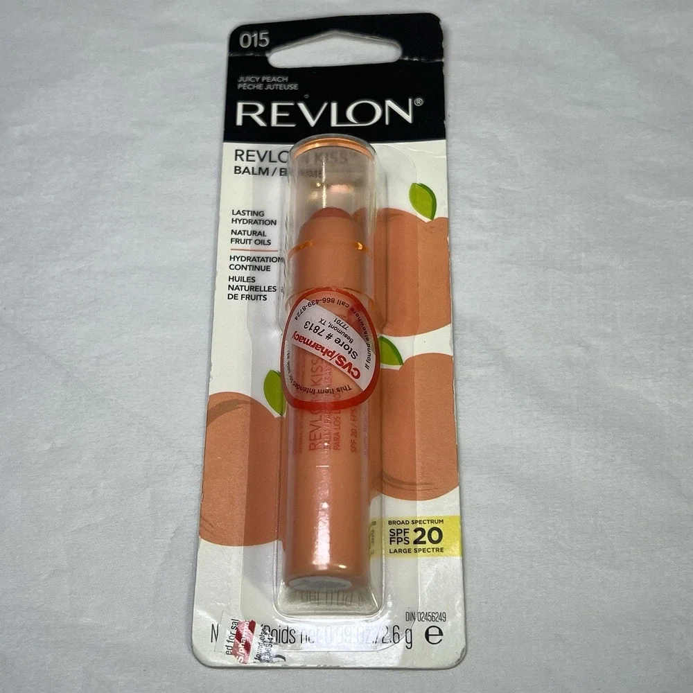 Revlon Kiss Lip Balm, Juicy Peach  0.09‎ Oz